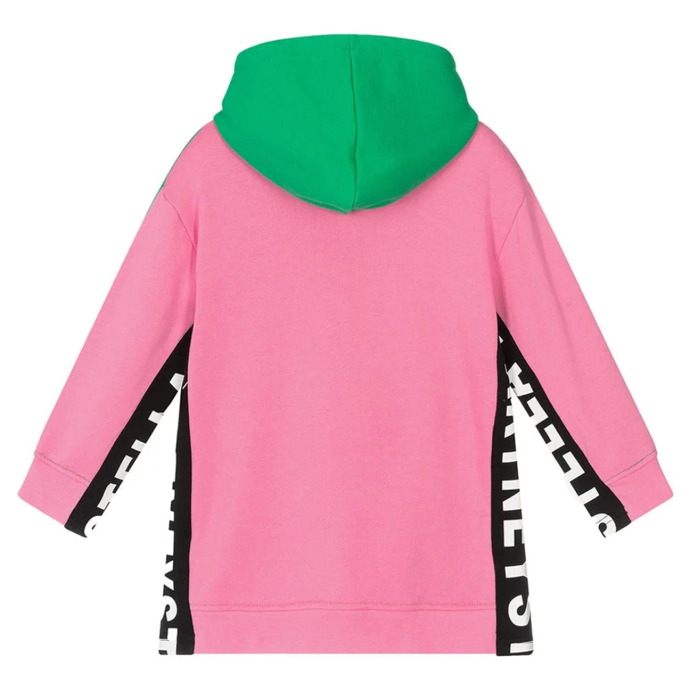 Stella McCartney Kids Green Logo Tape Hoodie Dress - Picture 5 of 5